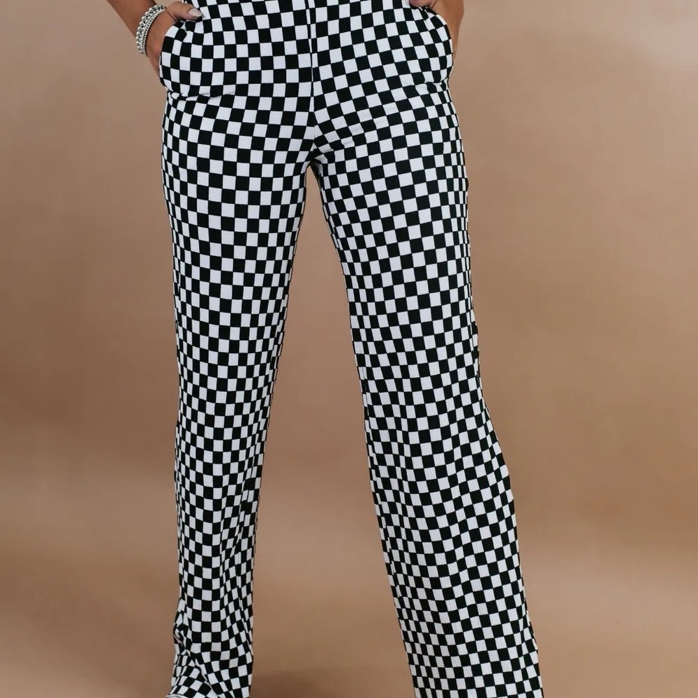 Checkered Pant White/Black - Picture 2 of 4